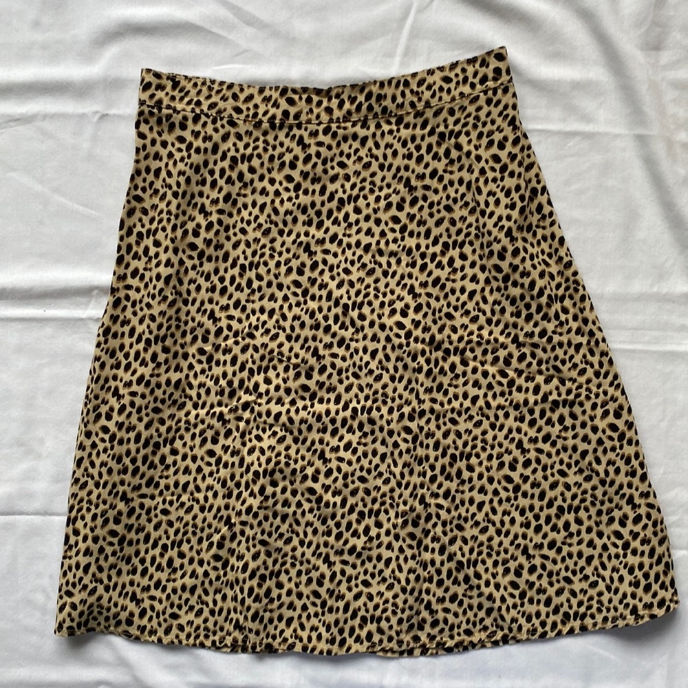 Cheetah skirt with back elastic Small tall